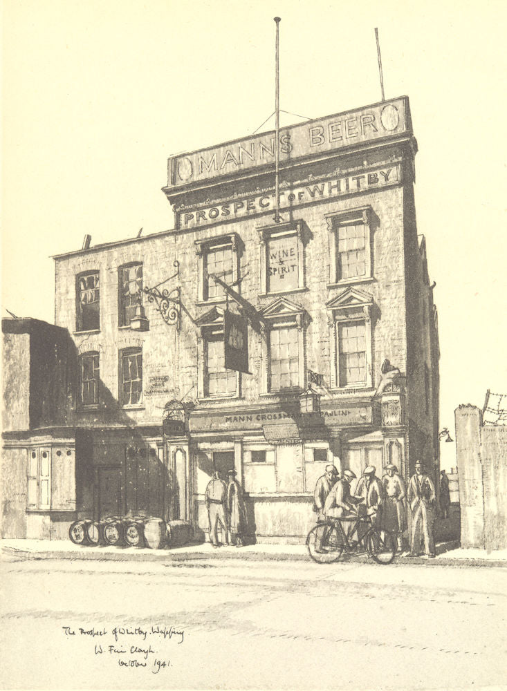 LONDON. The Prospect of Whitby,Wapping Wall, E1. Street Front.W Fairclough 1946